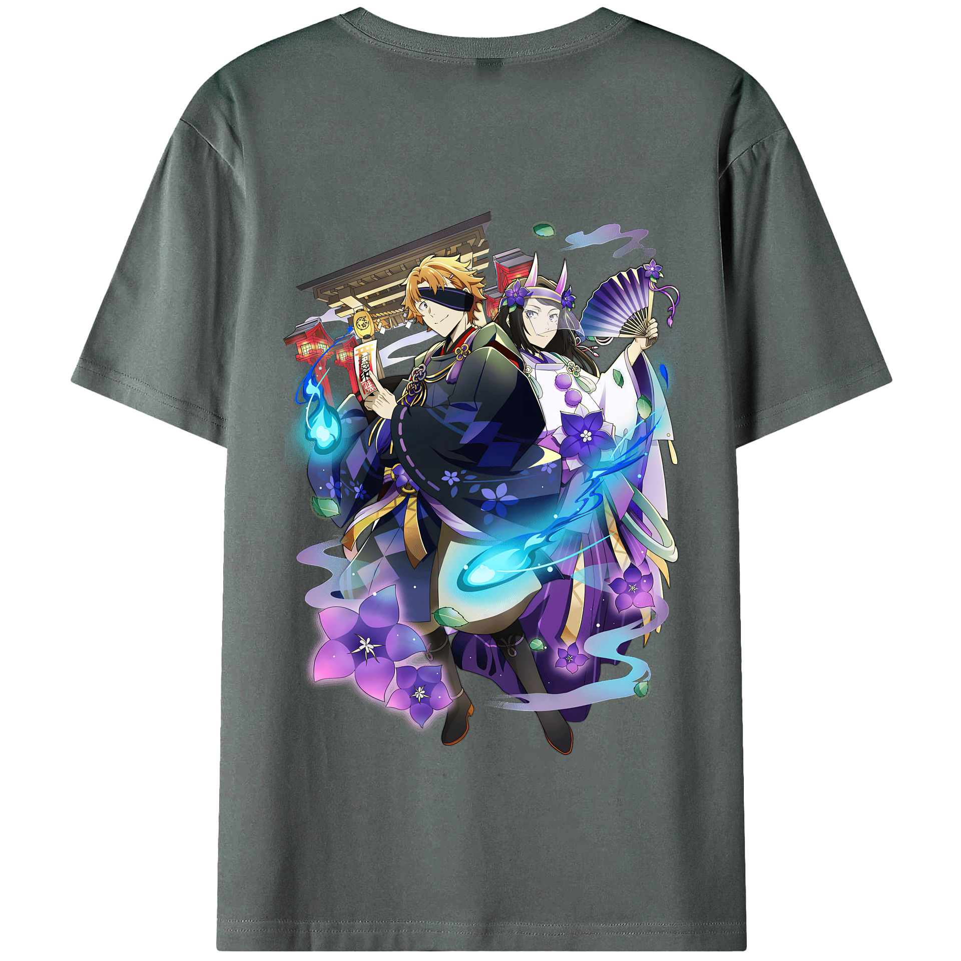 （画像用） 文豪ストレイドッグス Bungo Stray Dogs 綿100％半袖Tシャツ（背面プリント）